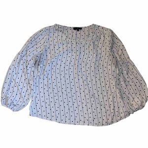 Polkadot, see-through blouse